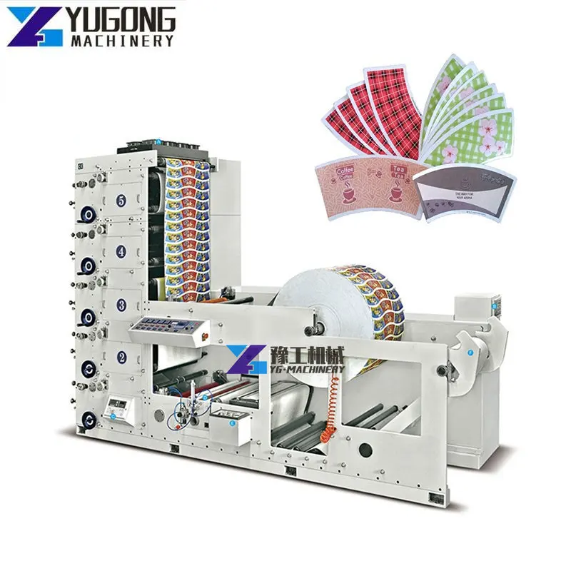 YUGONG Paper Cup Flexo Graphic Printing Machine with Die Cutting Stable Performance Paper Cup Die Cutting Machine