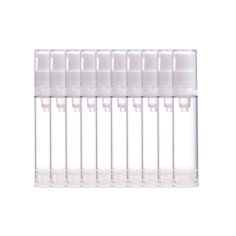 ポータブル詰め替えボトル,リキッドファンデーション,アイクリーム,バキュームローション,トラベルボトル,5ml, 10 ml, 15ml, 10個