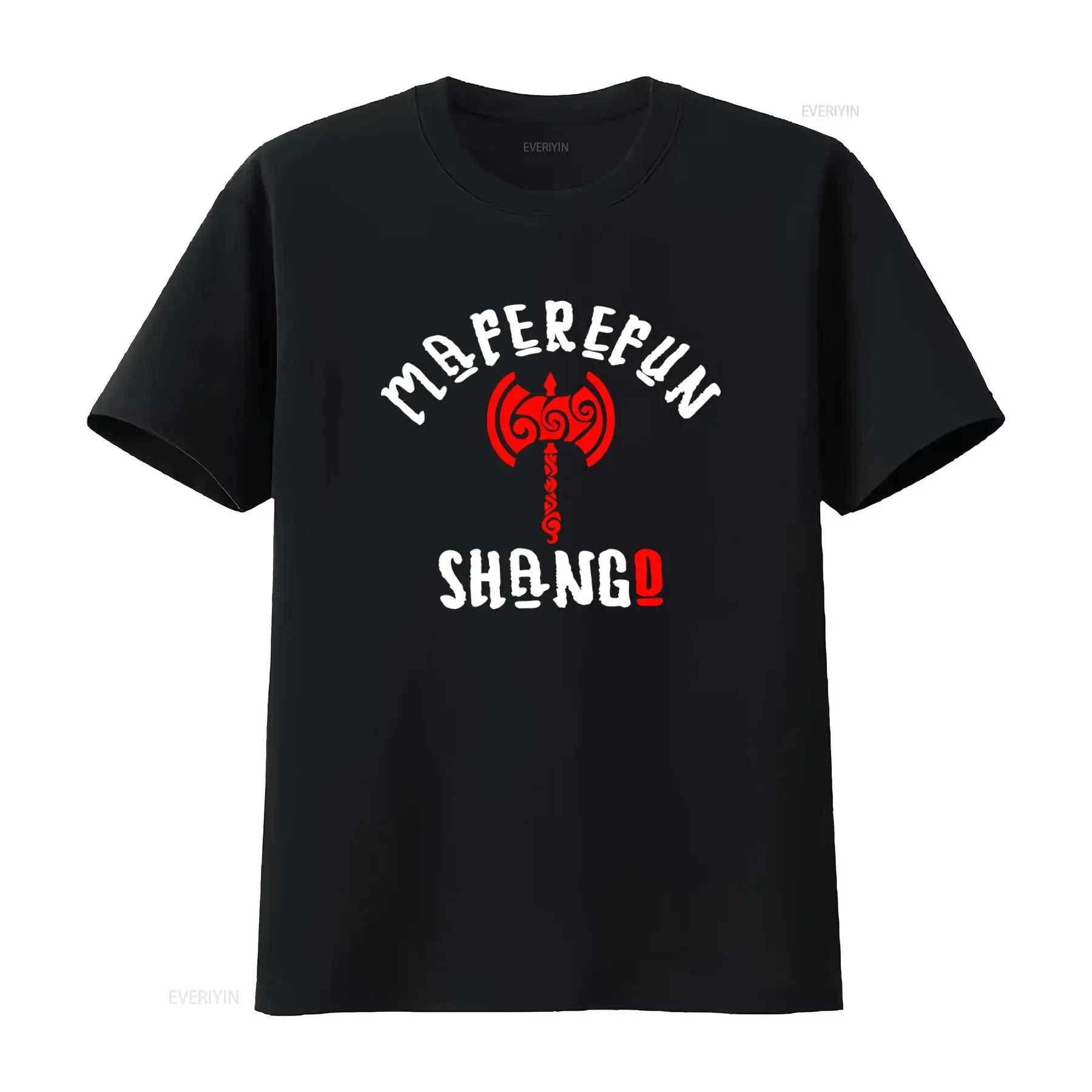 Camiseta vintage lavada con estampado de la diosa Xango Orisha de la religión Shango Santería Papa Chango Yoruba Ifa, ideal para uso diario y casual.