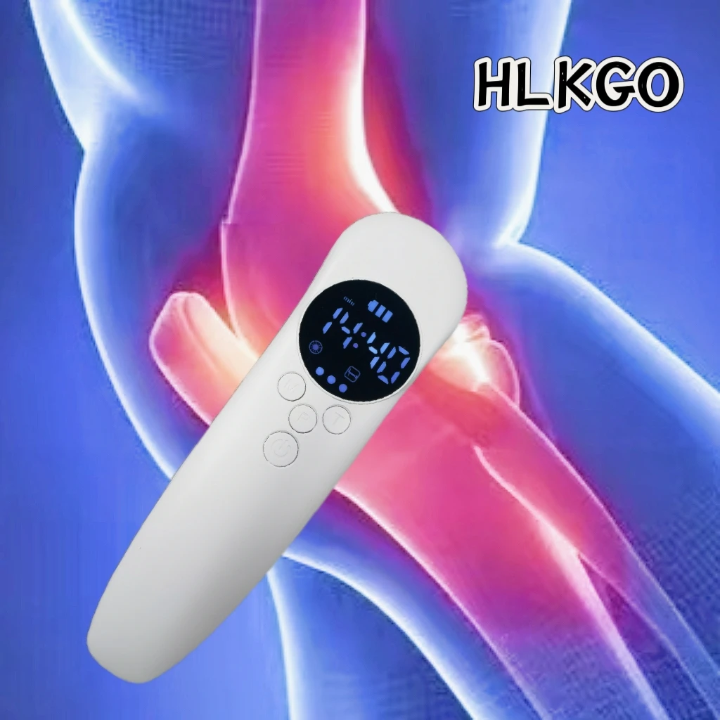 

HLKGO 650 нм + 808 нм Лазерное обезболивающее устройство 14 диодов для боли в коленях, спине, плечах и суставах, спортивного восстановления и заживления ран