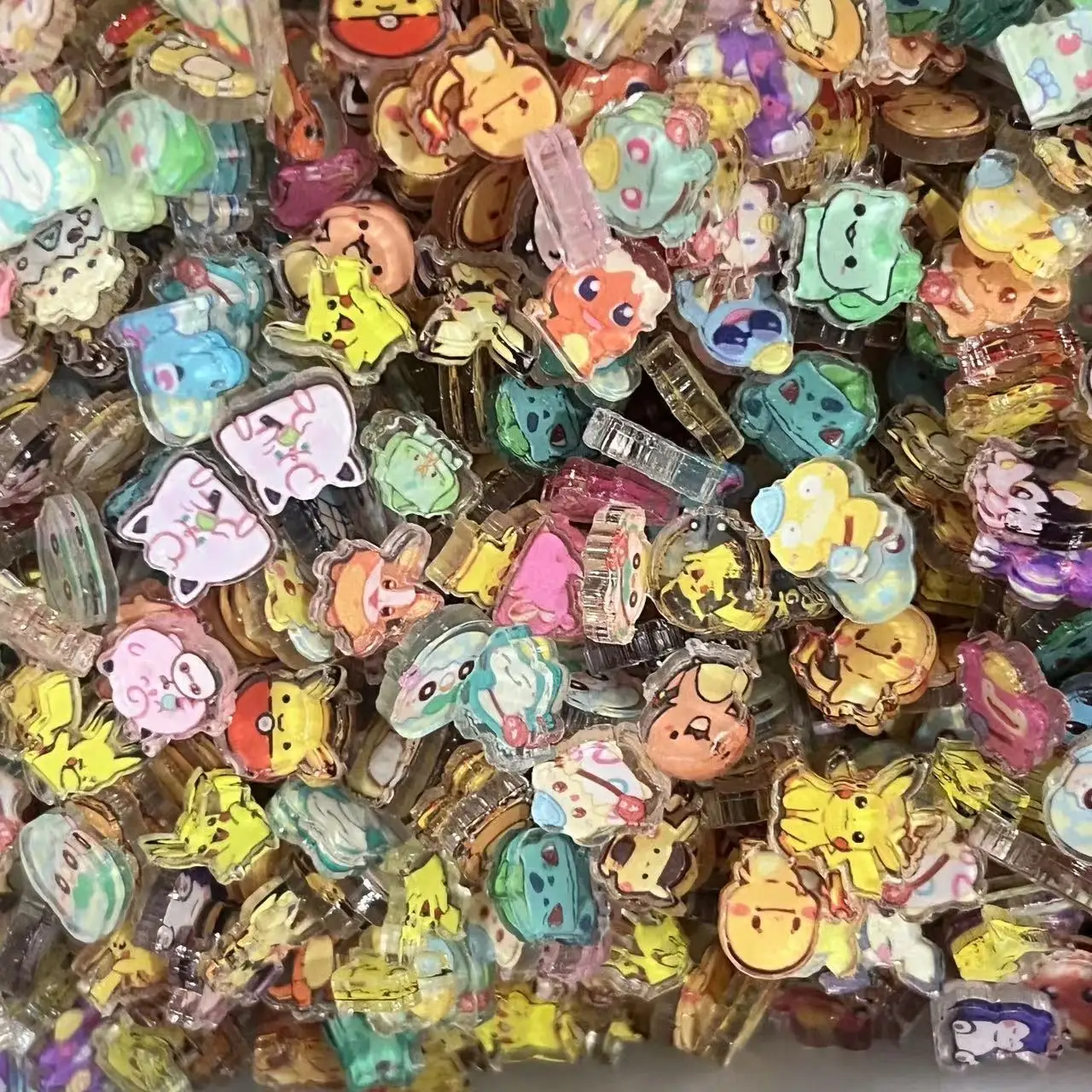 1cm 2cm Pokémon small acrylic pieces DIY Handcraft Shakers Materials Acrylic Stickers Mini Mixed Fun - view 4