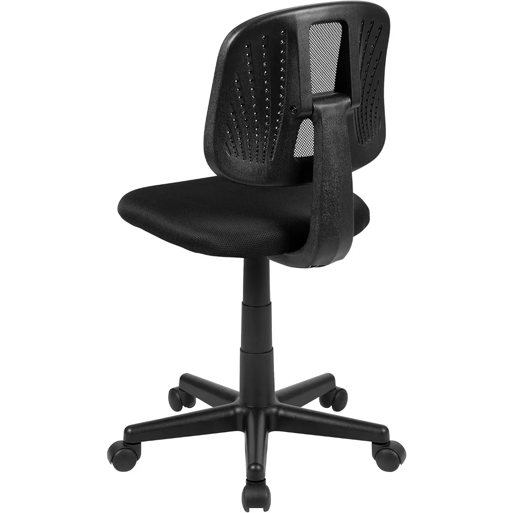 Mid-Back Swivel Ergonomic Mesh Office Chair with Pivot Back and Height-Adjustable Features