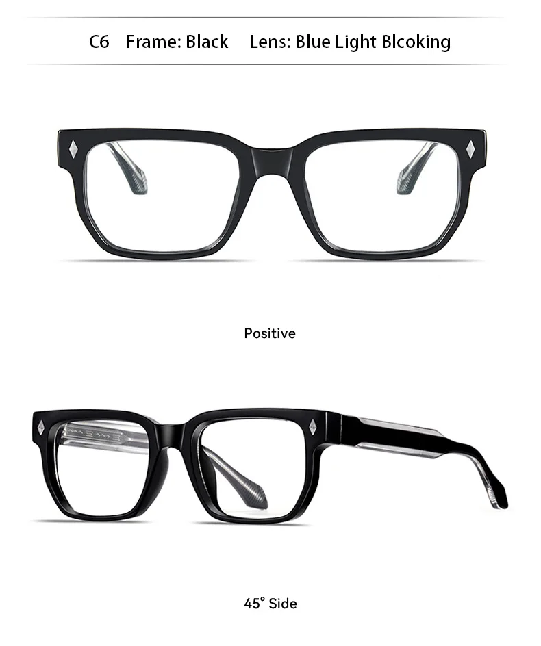 SHAUNA Retro Rivet Rectangle Sunglasses UV400 Sun Glasses