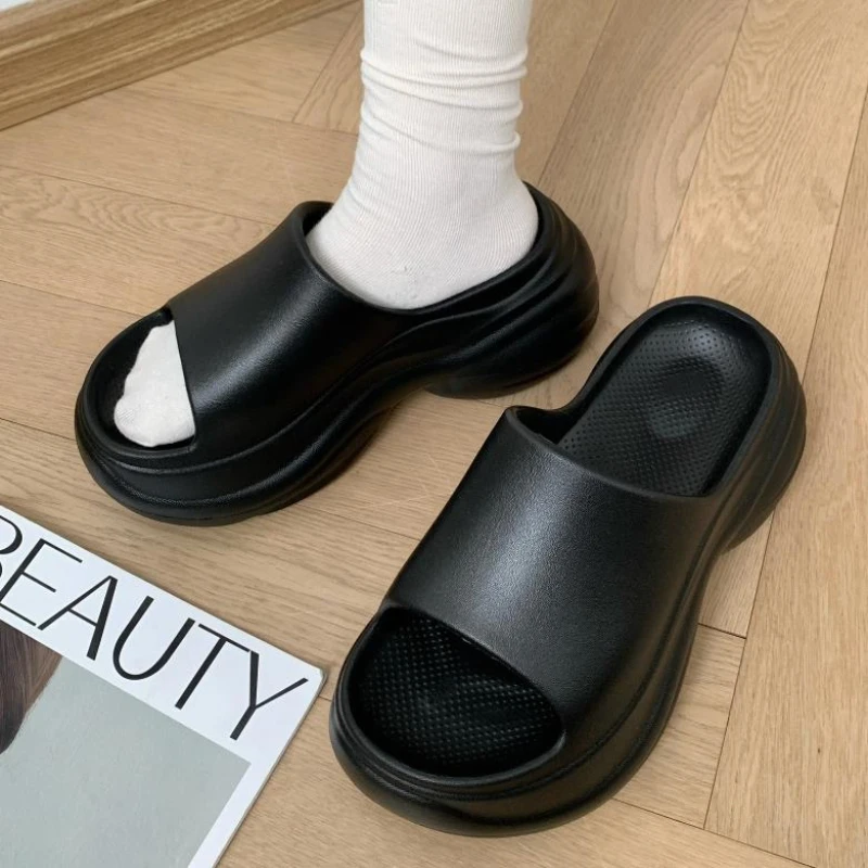 

Women's Fashion Chunky Platform Slippers Summer 2025 Non Slip Wedges Sandals Woman Outdoor Thick Bottom EVA Slides for Women