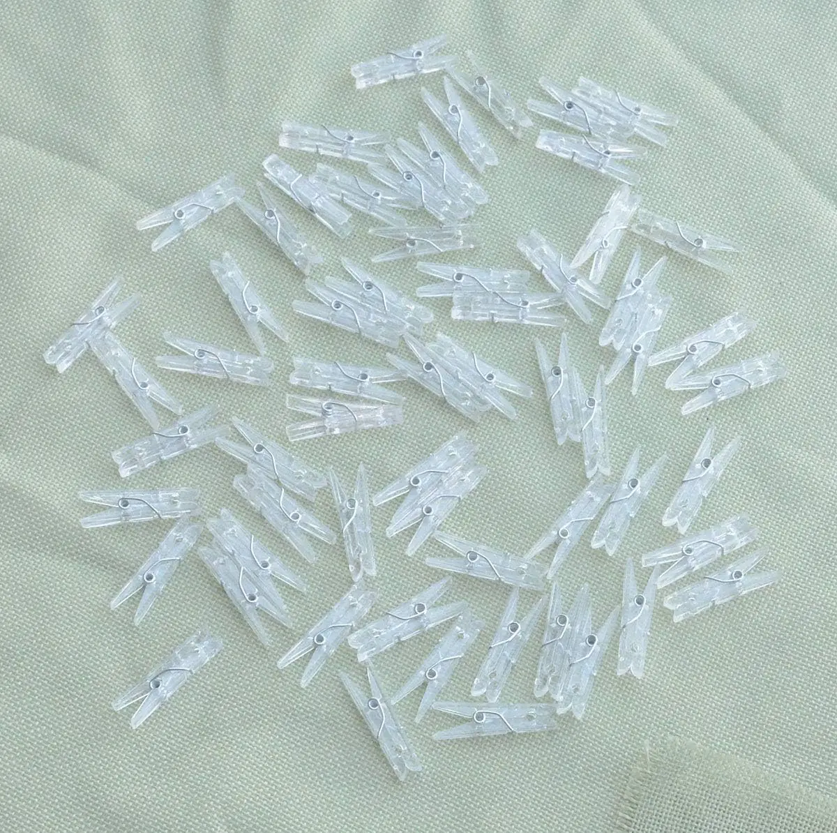 100 stks Mini Plastic Utility Paperclips, Wasknijpers, Mini Wasknijpers voor Foto, String Fairy Lights (Clear)