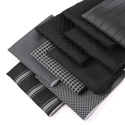 New Style Pocket Square For Men Solid Black Paisley Vintage Business Wedding Party Tuxedo Suit Handkerchief Breast Scarf