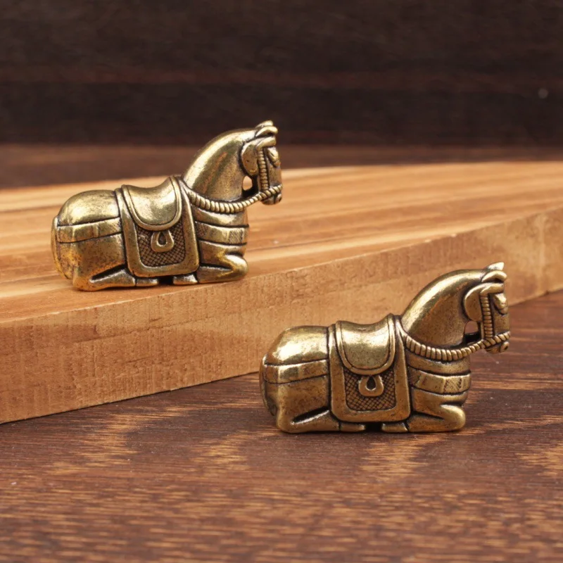 1 piece of brass ornaments Little Horse Year of the Horse Chinese-style ornaments Brass small copperware crafts