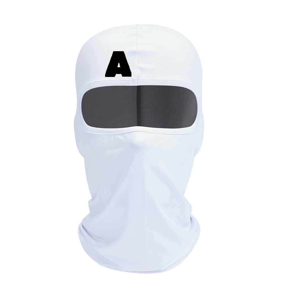 Couvre-chef imprimé lettre A, sports de plein air, cyclisme, protection solaire, anti-poussière, masque coupe-vent, cagoule, 1 pièce