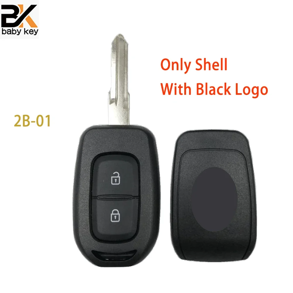 with logo Car Remote Key Shell Case For Renault Sandero Logan Lodgy Dokker Dacia Duster Replacement Key Parts With Blade