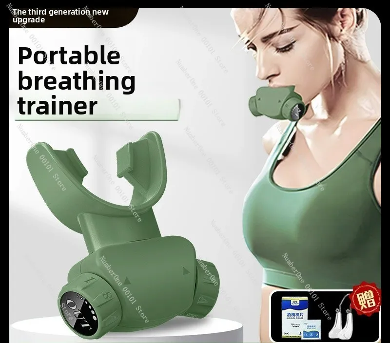 Professional Respiratory Breathing Trainer Device for Lung Capacity Improvement and Deep Muscle Training Function