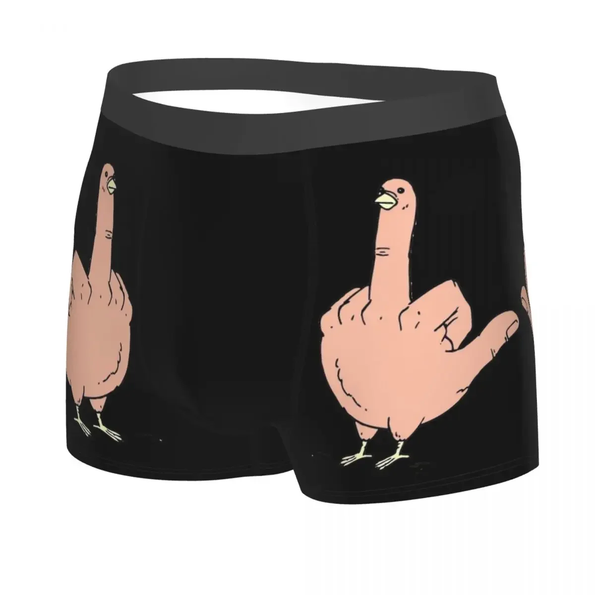 gesture middle finger pigeon Mencosy Boxer Briefs,3D printing Underpants, Highly Breathable Top Quality Gift Idea