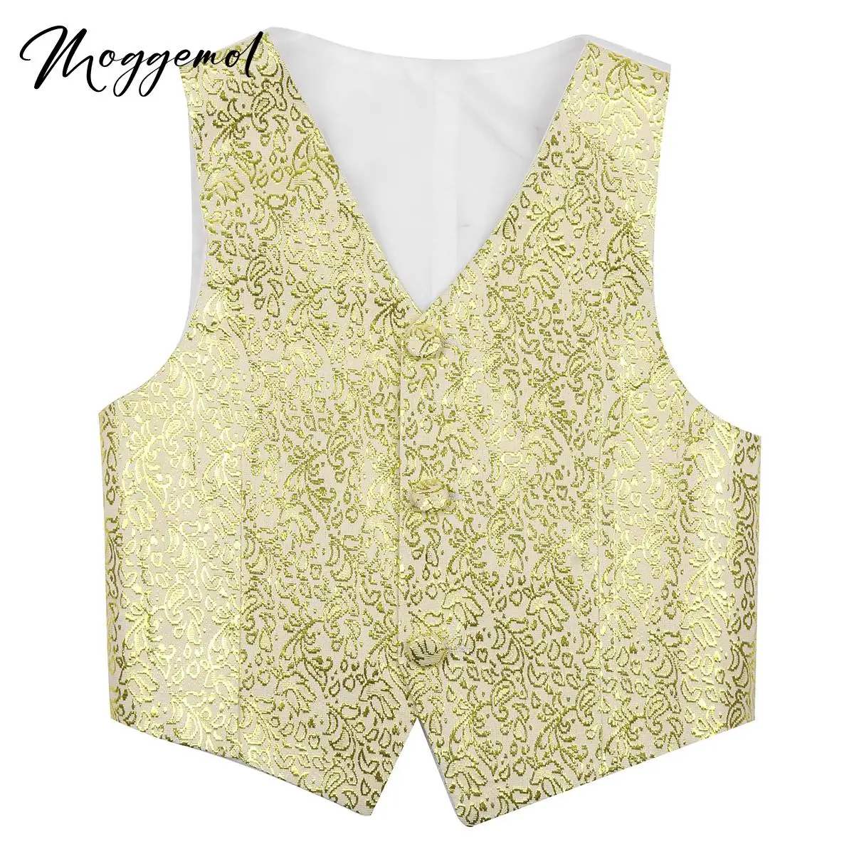 Kids Boys Street Dance Shiny Sequined Vest Waistcoat Hip-hop Dance Jacket Party Stage Performance Costume Jazz Vest Outerwear