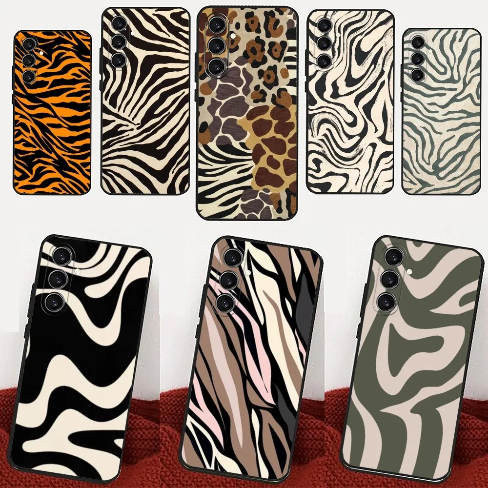 NEW Zebra Stripe Wrinkle  Phone Case For Samsung Galaxy A13,21s,22,31,32,52,53,71,80,91 Black Soft Cover