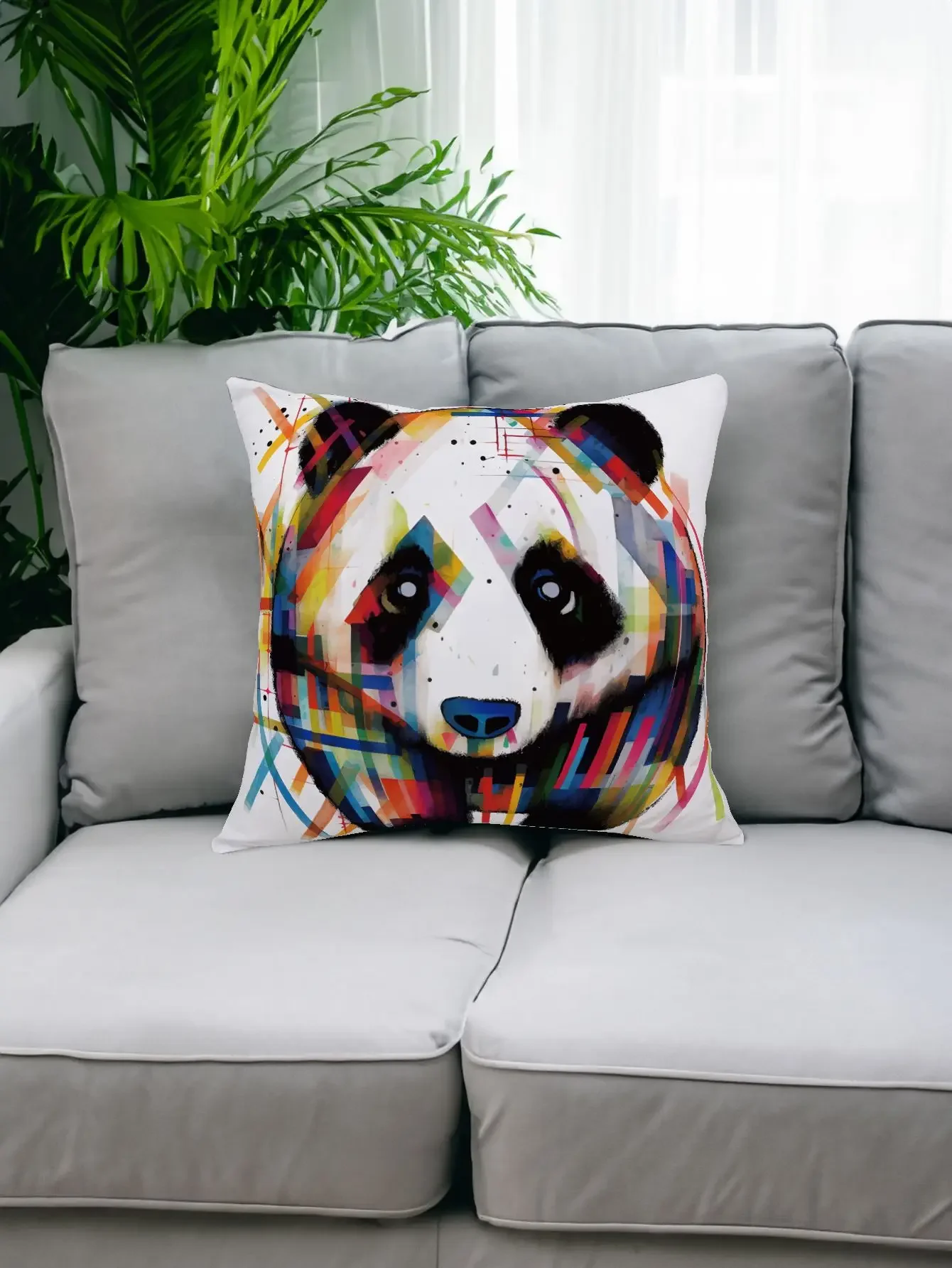 

New Style Animal Pillow Case 45x45cm Pillow Cover Elephant Tiger Panda Print Cushion Cover Home Decorations Holiday Gifts