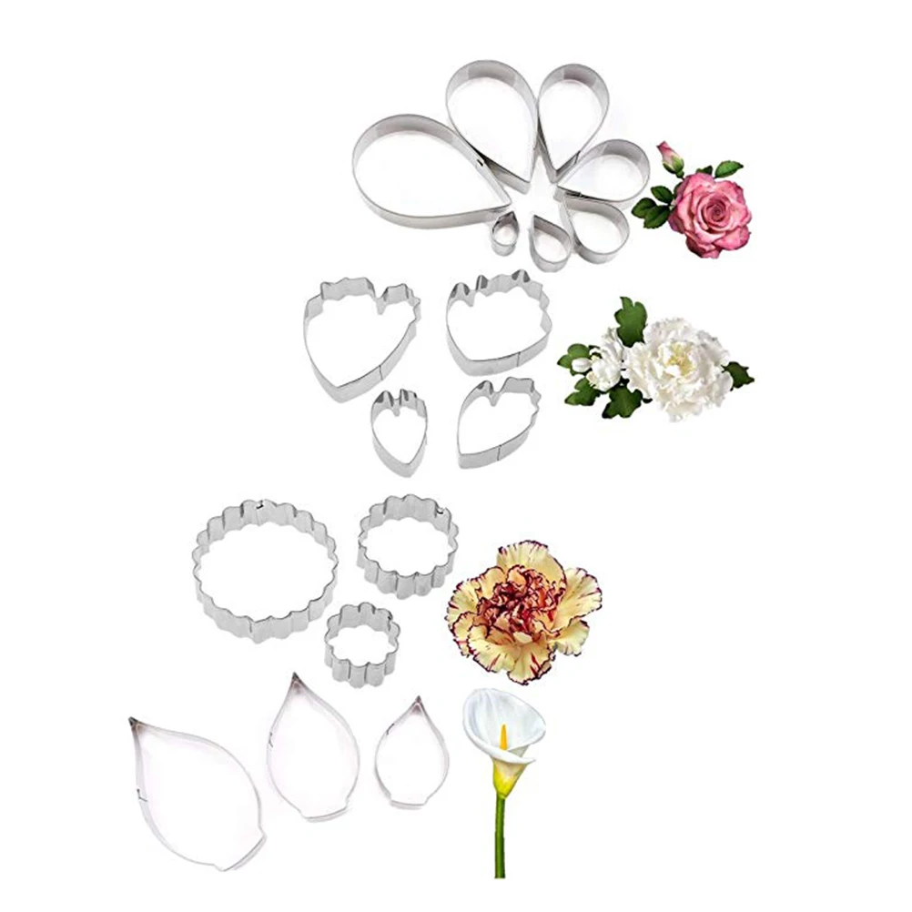 

26 pcs Petal Cake Mold Stainless Steel Baking DIY Rose Fondant Easy Clean Cookie Chocolate Moulds Gastronomy Fun