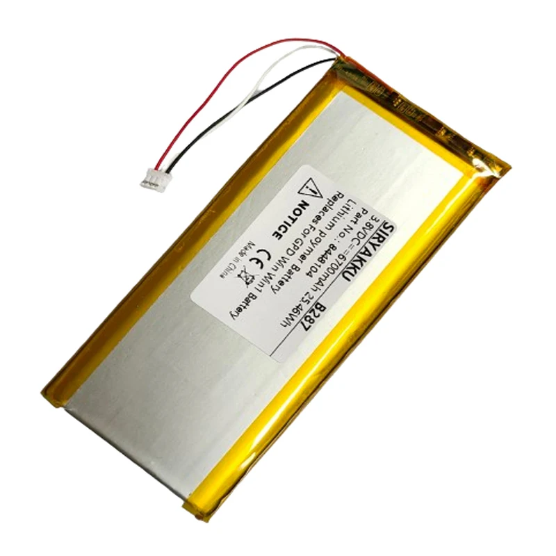 Baterai li-polimer 8448104 3.8V 6700mAh isi ulang untuk GPD win win1 untuk komputer Tablet GPD Win1 3-wire