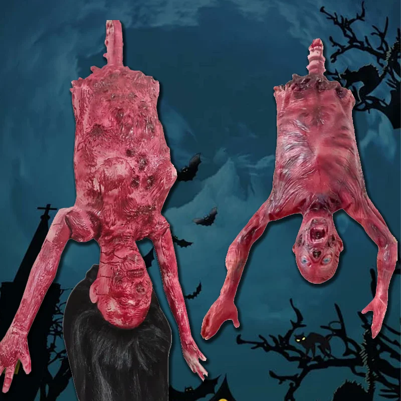 ฮาโลวีน Skined Corpses สยองขวัญจําลอง Corpse ตกแต่ง Party Trick or Treat Props Latex ของเล่นกลัวตกแต่ง