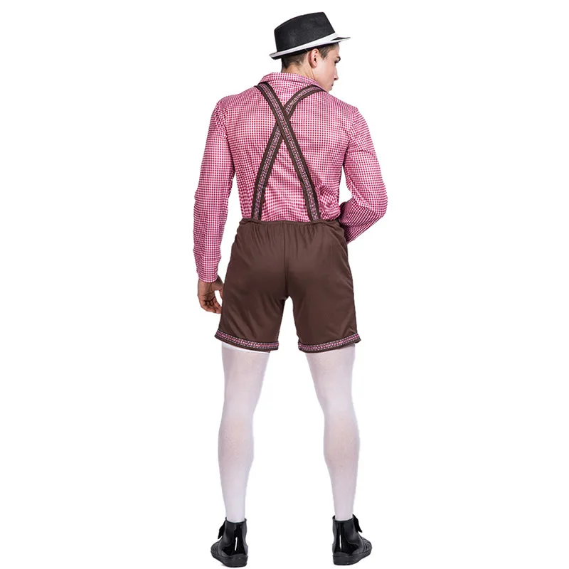 Oktoberfest Lederhosen Costume German Munich Oktoberfest Clothing Adult Men's Beer Party Overalls Traditional National Costumes