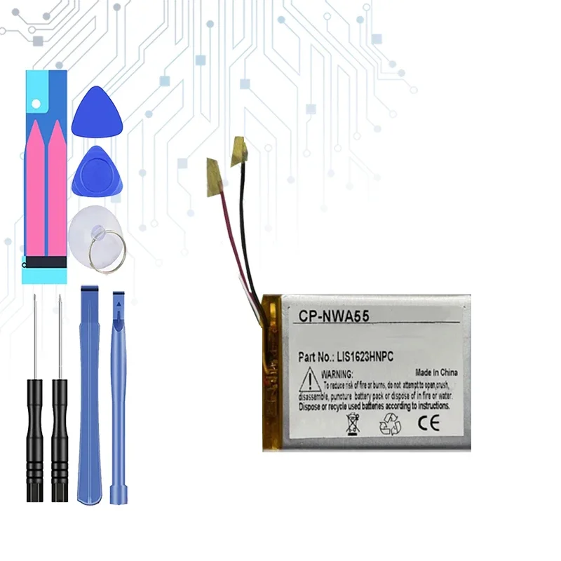 

1500mAh Battery LIS1623HNPC For Sony Walkman NW-A35 NW-A45 NW-A46 NW-A47 NW-A55 NW-A56 NW-A57 NW-A105 NW-A106 NW-A107 MP4