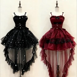 2025 Black Gothic Party Dress Women Short Sleeve Even Y2k Mini Dress Female Casual Bodycon Lace Beach Sundress Female Chic
