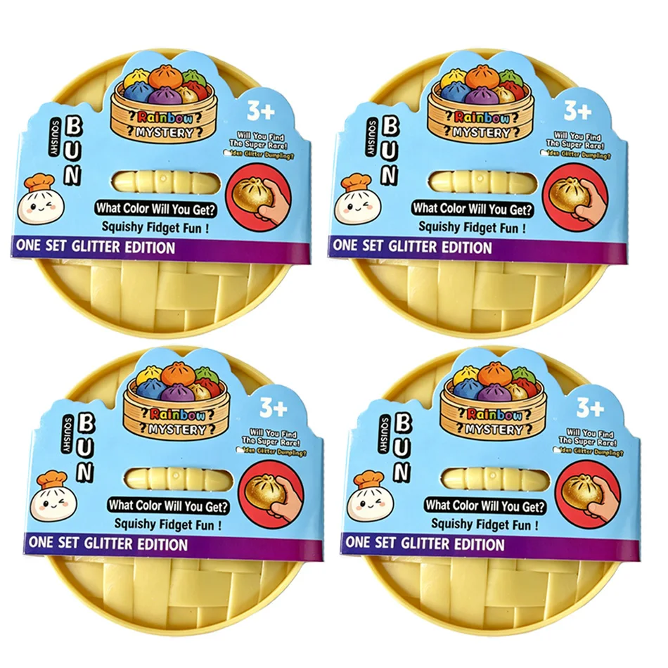 Regenbogen-Dumpling Squishy mit Perlen Sensorisches Quetschspielzeug zur Stresslinderung mit Bambus-Dampfgarer Lustiges Geschenk