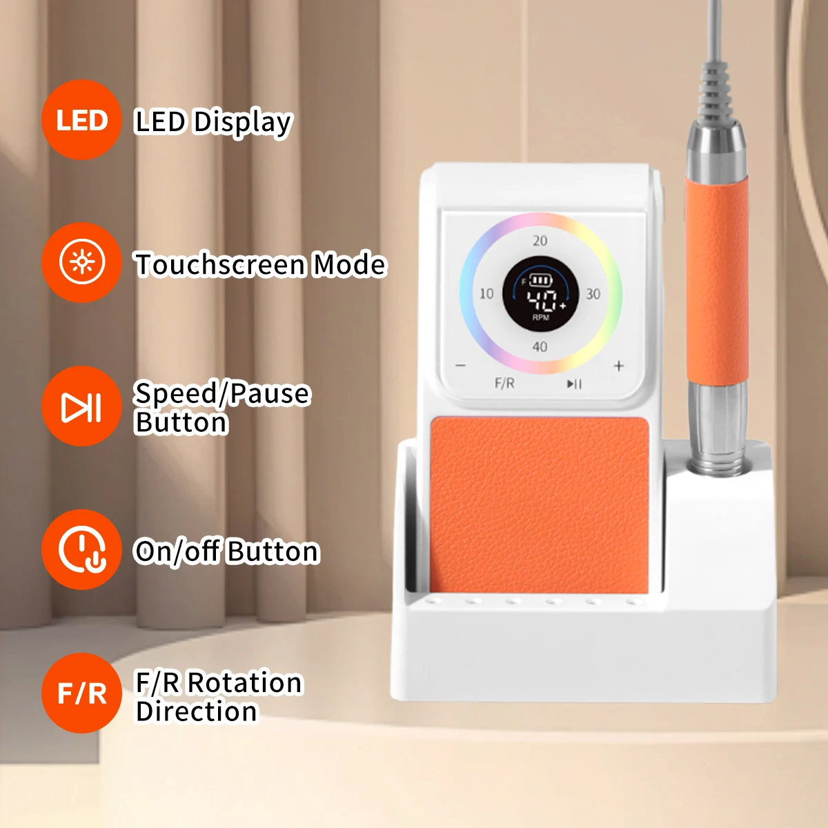 Professional USB Electric Portable Nail Drill Machine 40000RPM  remove dead skin nail remover pen handheld nail salon special