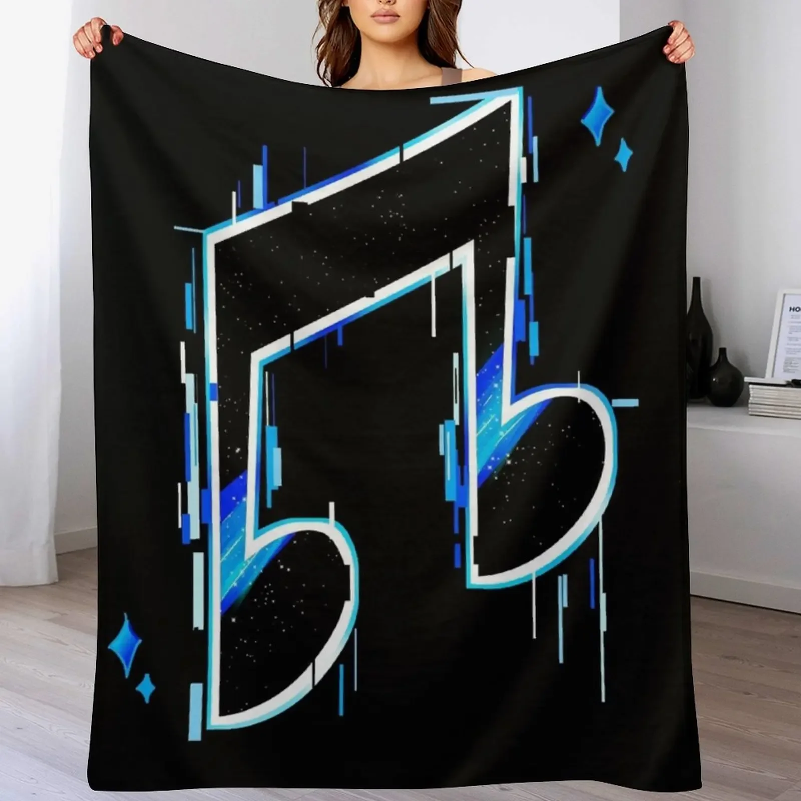 

DJ PON3 music note Throw Blanket Cute Plaid Plush Polar Beautifuls Blankets
