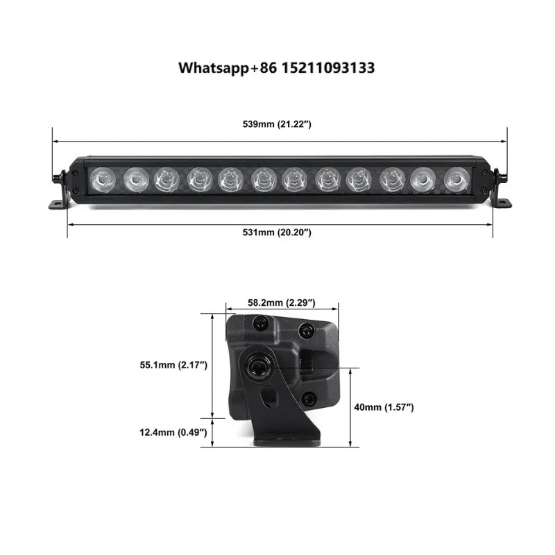 OMU 120W  20 Inch  Front Bumper RGB Light With Wire Harness for Universal Model LED SpotLight Accessories