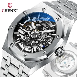 CHENXI Watch Men Fashion Sport Watches orologi da polso meccanici automatici in acciaio inossidabile orologi da scheletro da uomo Reloj Hombre