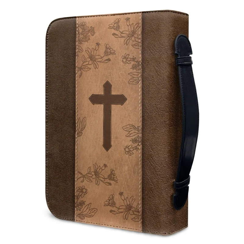 Er füllt mein Leben mit guten Dingen personal isierte Druck Kirche Bibel Cover Fall Pu Handtasche Studien buch heilige Aufbewahrung boxen für Frauen