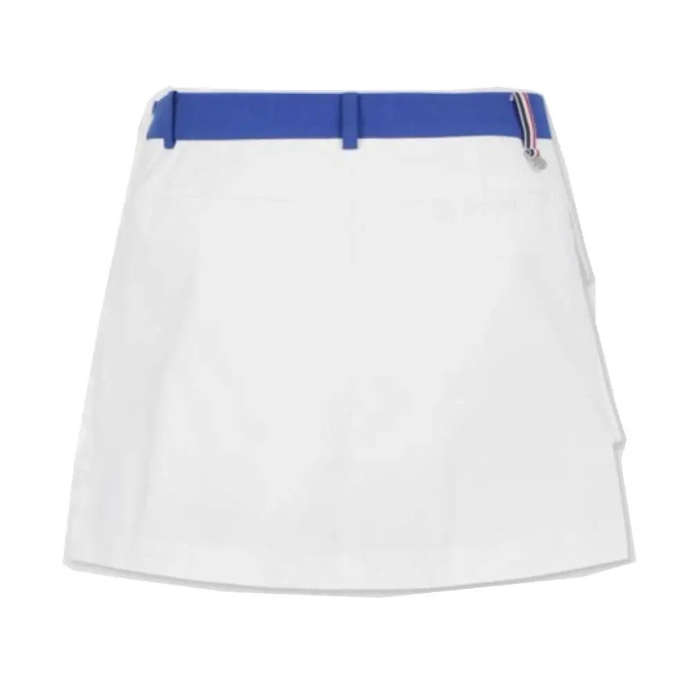 

New Summer Arrival: Blue and White Color-Block Golf Skirt—Flattering, Versatile, and Stylish Casual A-Line Skirt