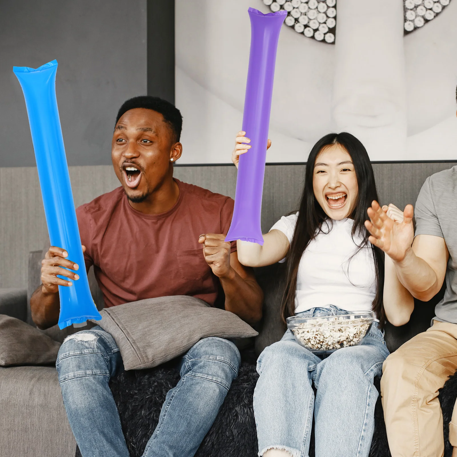 ไม้เชียร์เป่าลม 40 ชิ้น สำหรับงานคอนเสิร์ต กิจกรรมกีฬา ของชำร่วยงานปาร์ตี้ สร้างความกระตือรือร้นของทีม น้ำหนักเบา พกพาสะดวก แบบกระดิ่ง