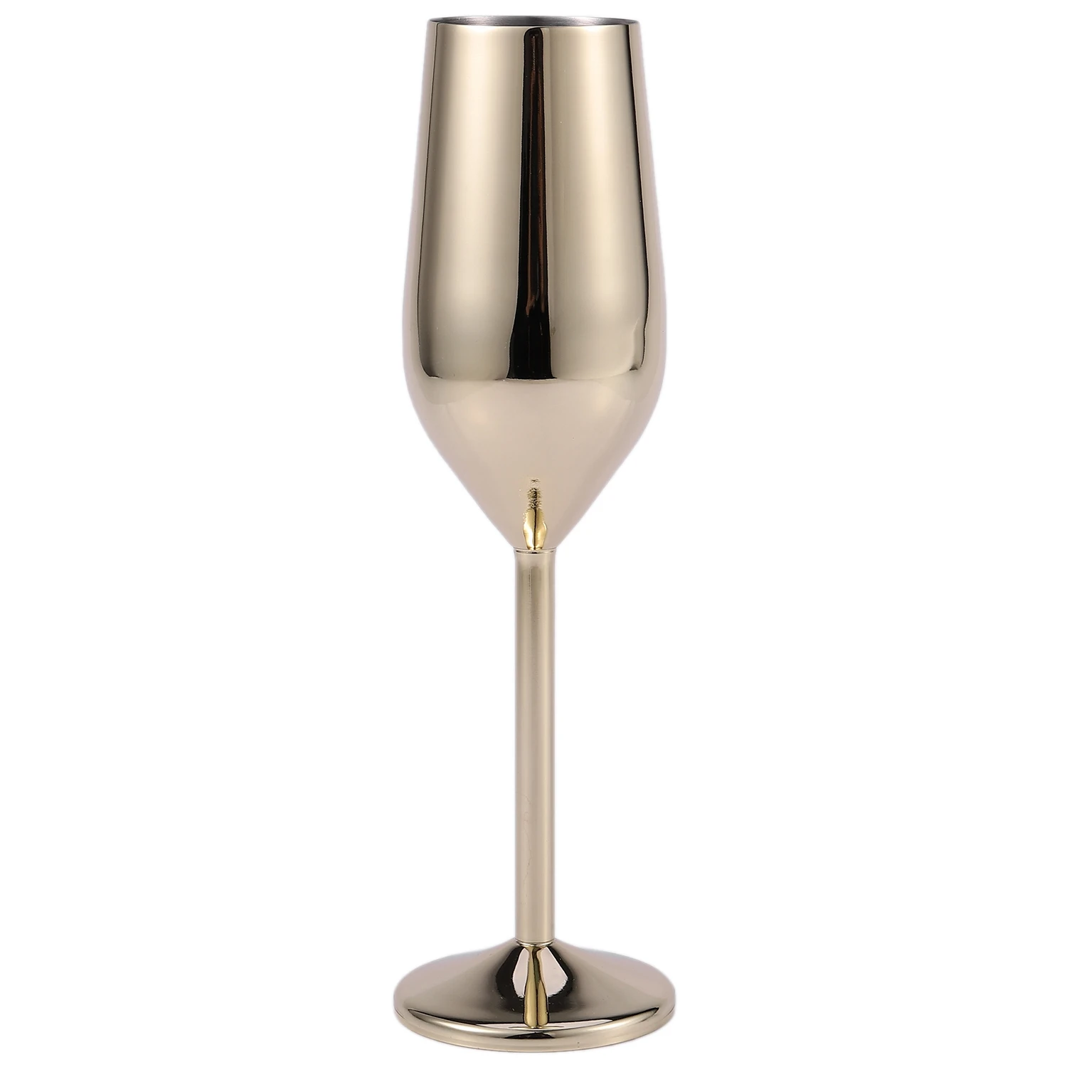 2Pcs/Set Shatterproof Stainless Champagne Glasses Brushed Gold Wedding Toasting Champagne Flutes Drink Cup Party Marriage Wine