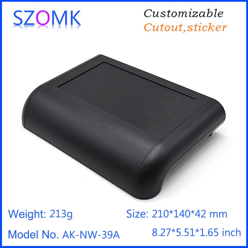1Piece 210*140*42mm custom plastic pcb enclosure for LCD electronic project szomk instrument housing plastic equipment box