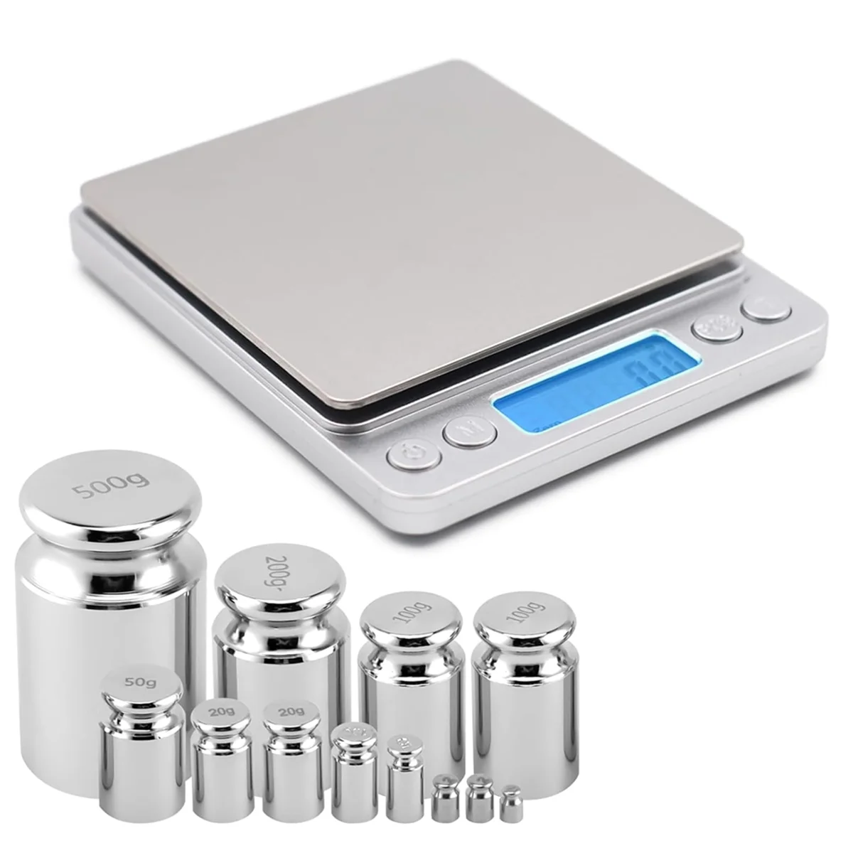 A002 Steel Calibration Weights, Scale Calibration Weight Kit with Storage Box