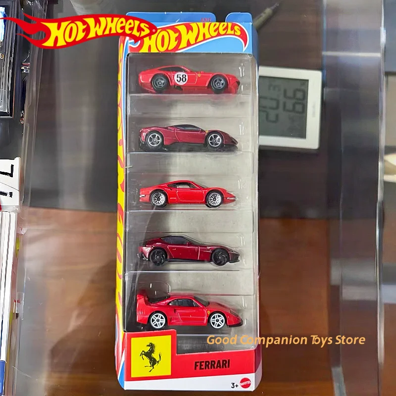 

2026 Hot Wheels Ferrari, набор из 5 моделей: 365 GTB4C, SF90 Stradale, Dino, 246 GT, 12 Cilindri, F40, масштаб 1:64, литые коллекционные машинки из сплава