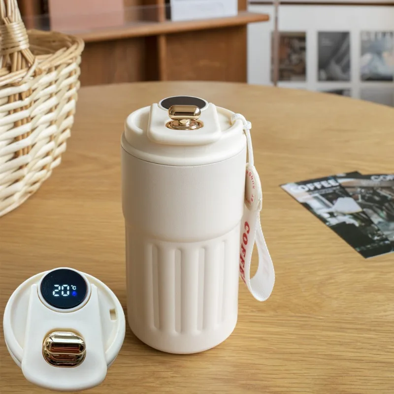 

Stainless Steel Insulated Cup Display Temperature Coffee Cup Intelligent Car Mounted Water Cup Gift Drinking Tool
