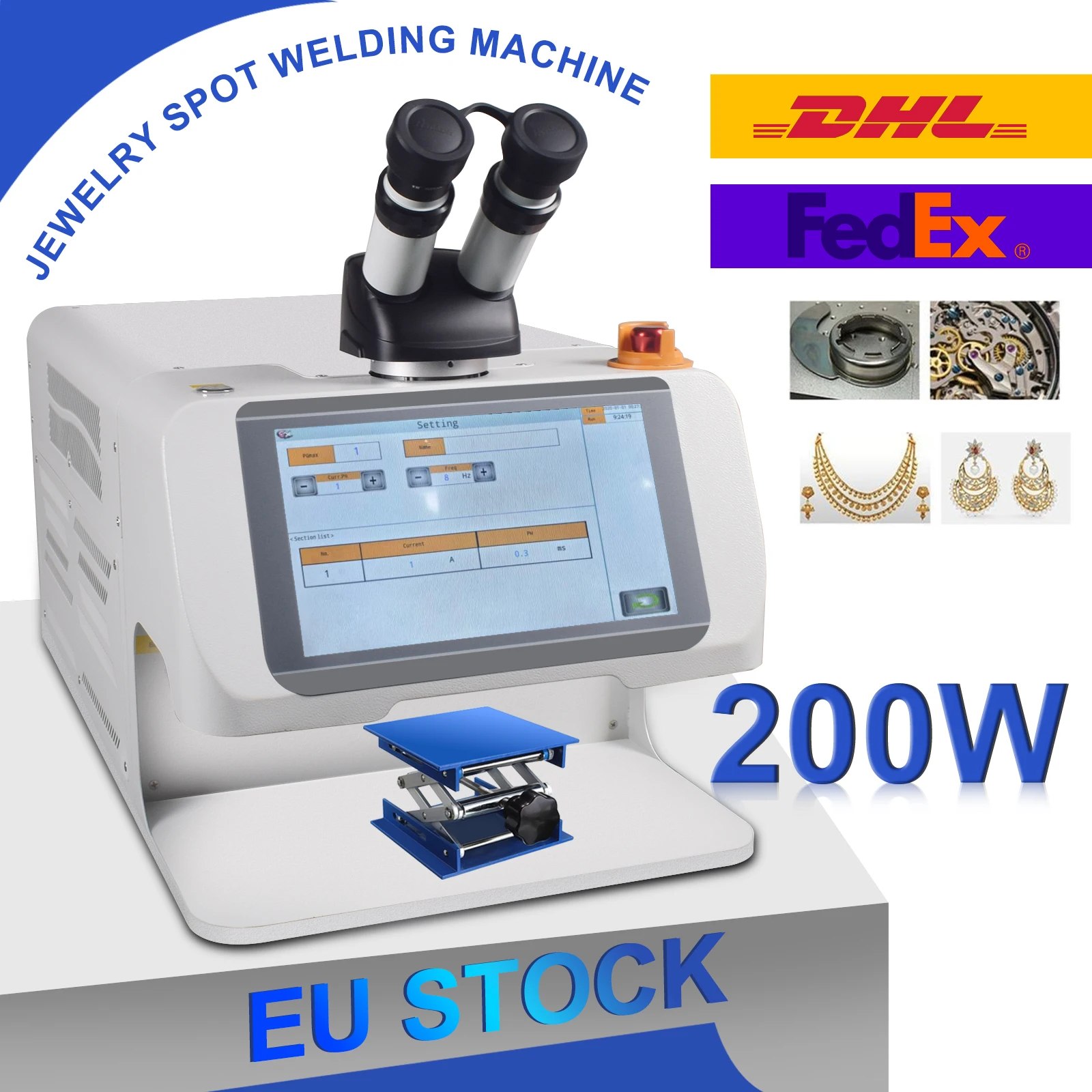 200W Jewelry Spot Welding Machine 60W/100W/150W/200W MINI Laser Soldering with CCD YAG Microscope for Gemstone