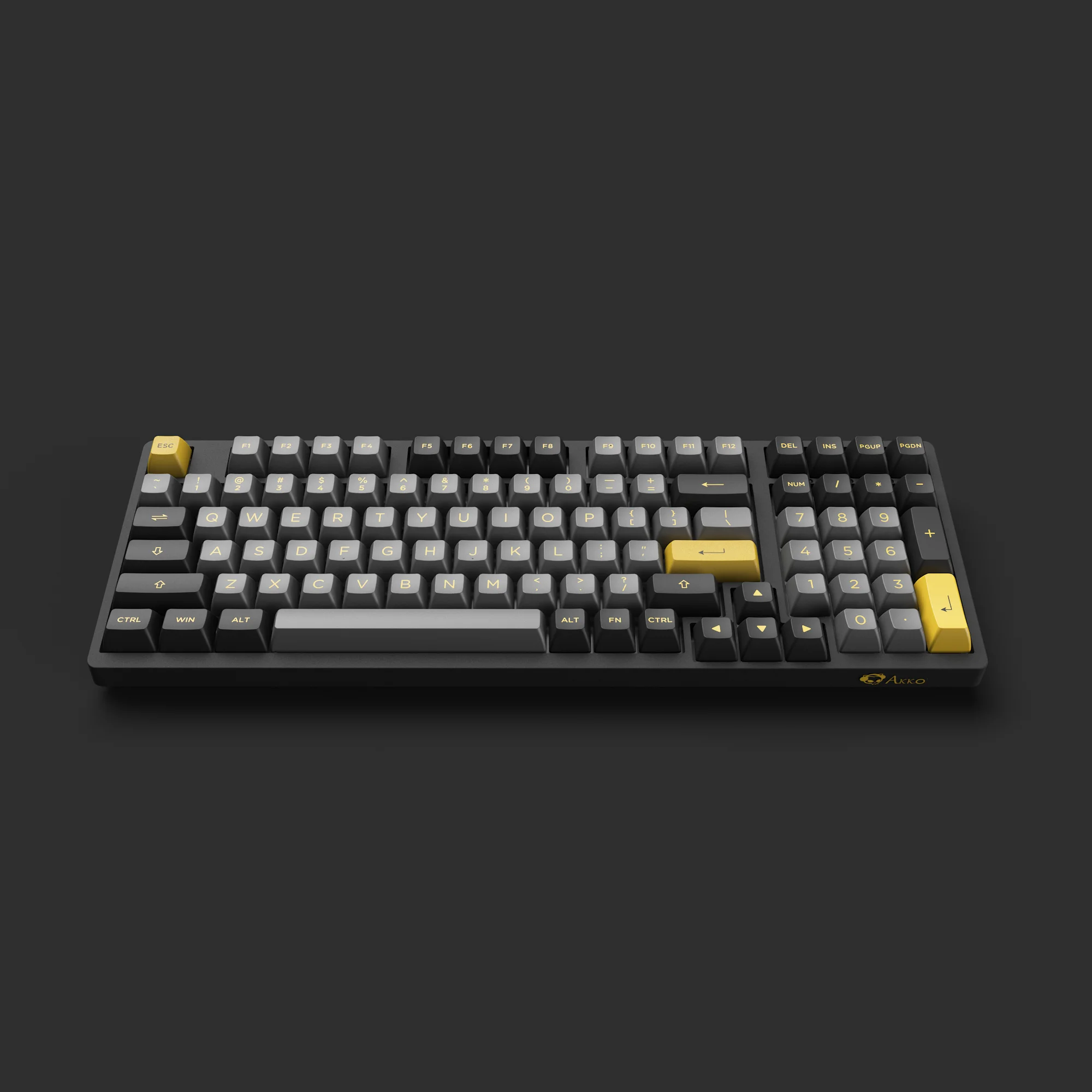 Imagem -02 - Akko-teclado para Jogos sem Fio Hot-swappable Rgb Usb Tipo-c Bluetooth 5.0 2.4g 98 Teclas Preto Dourado 3098b Plus