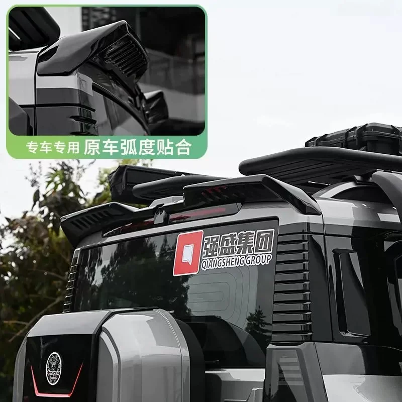 Tail Wing Roof Spoiler For Jietu Traveler T2 Off Road Modification Gloss Black