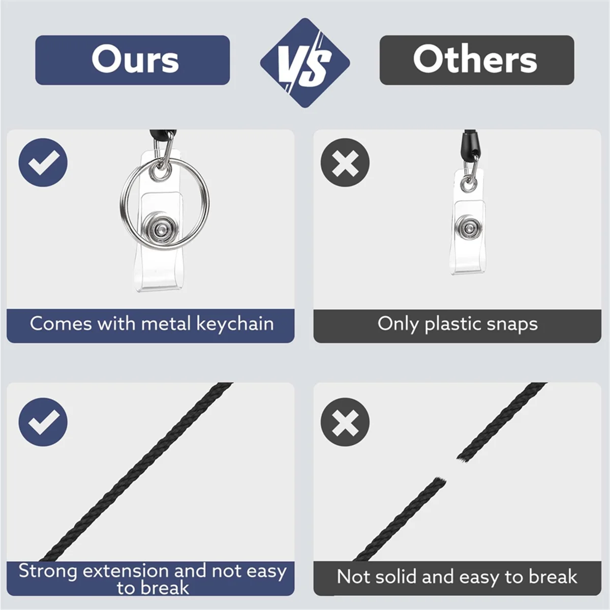 20 Pack Badge Reels Retractable ID Badge Holder with Carabiner Heavy Duty Badge Reel Clip and Key Chain for Work Office HGC