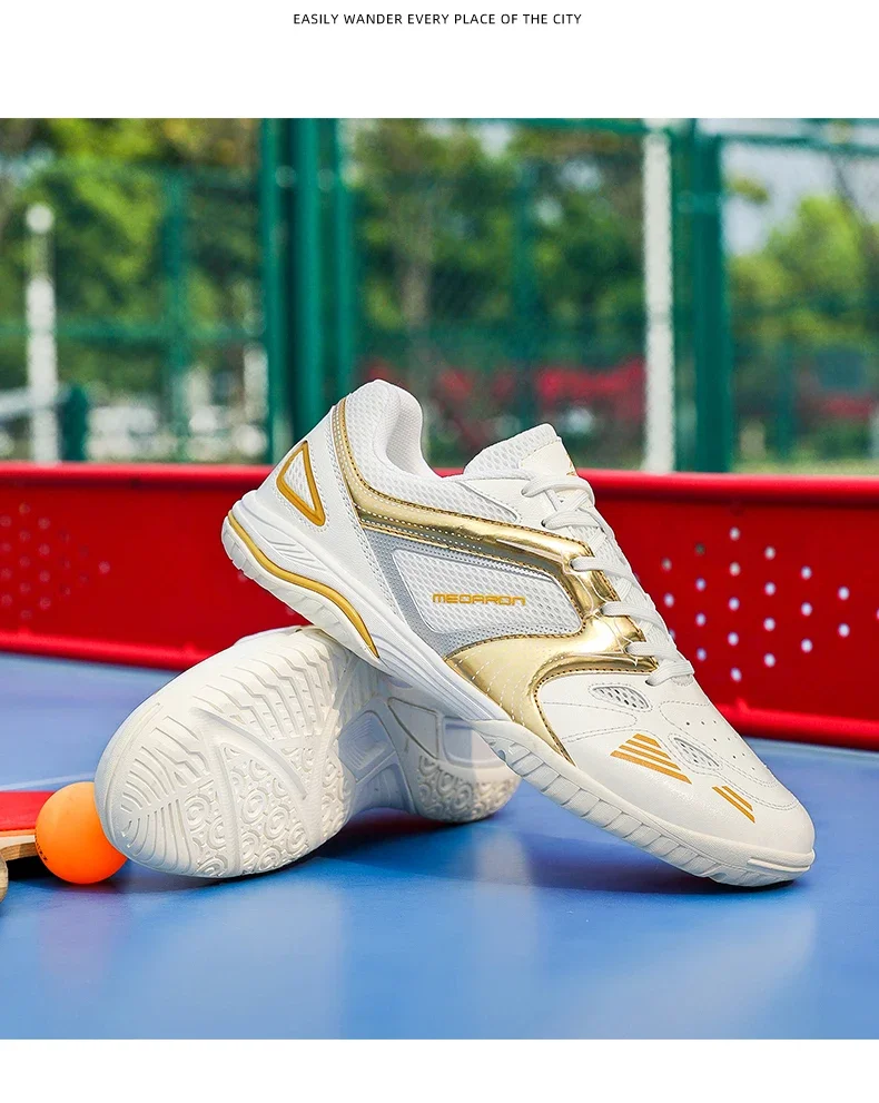 Neue Tischtennisschuhe für Herren und Damen, Leichtgewichtig, für Innen- und Außentraining, Komfortabel und Atmungsaktiv, Marken-Sneakers – Detail 17