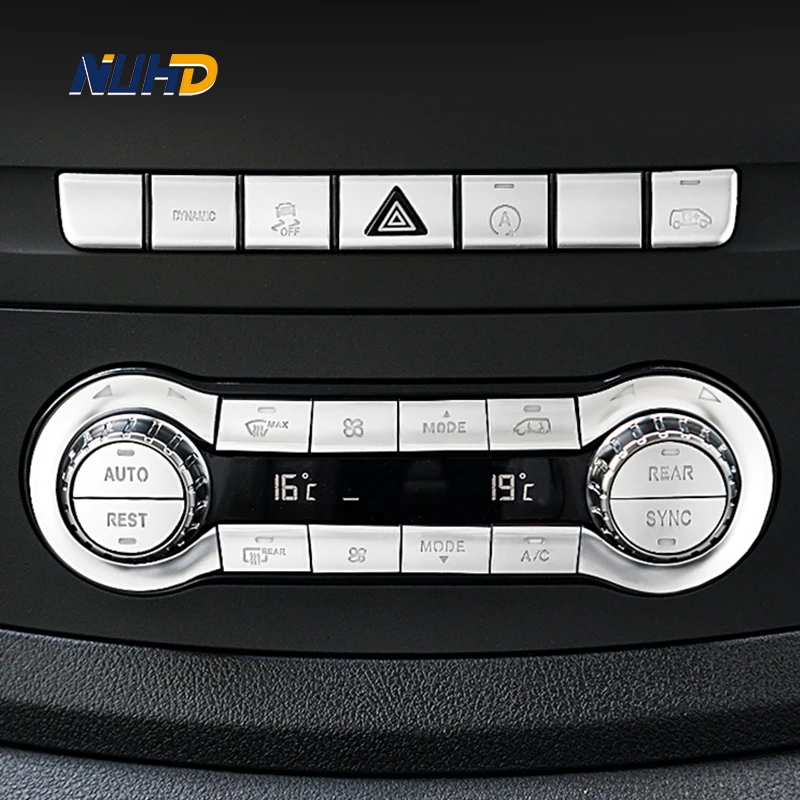 

Car Center Console CD AIR Steering Wheel Panel Buttons Sticker Cover For Mercedes-Benz Vito 2016-24 V Class Interior Accessories