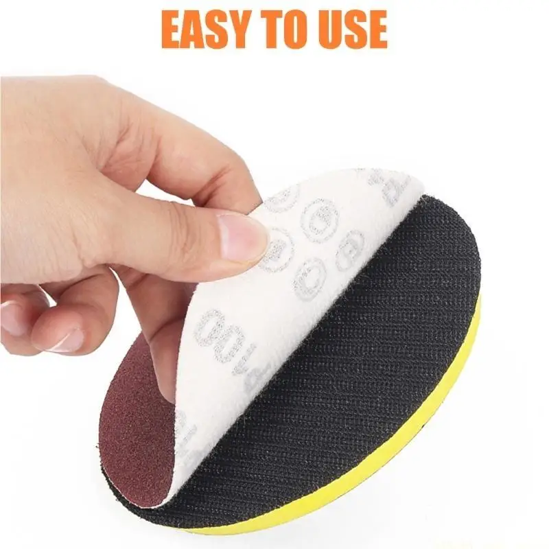 A2BE 125mm Sanding Discs 100Pieces for Angle Grinders Suitable for Smooth & Metal Surfaces Preparation Furniture Making