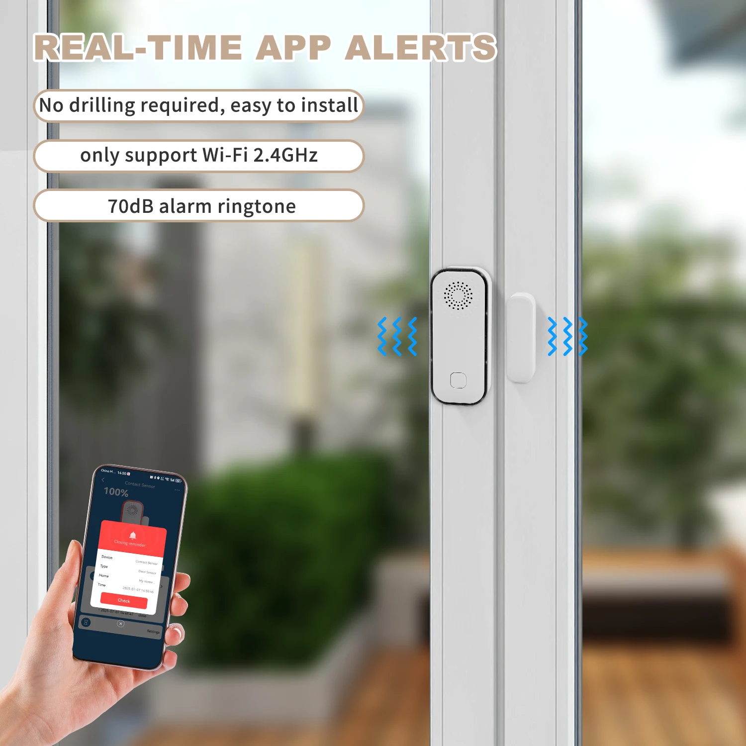 Tuya Sensor WiFi Tür/Fenster Alarm Smart Leben Fernbedienung Vibration Alarm Home Automation Sicherheit Schutz