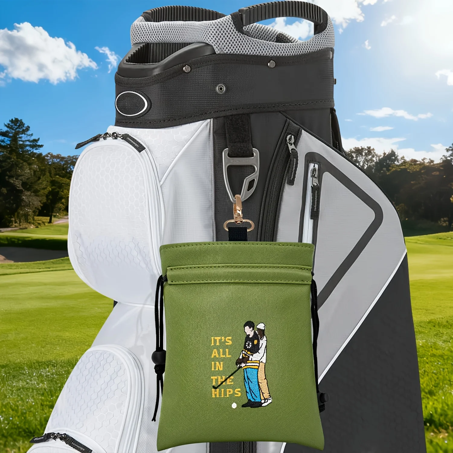 二人用ゴルフバッグ | ポータブル巾着バッグ、グリーン、 - Golf Equipment Drawing のレビューと価格