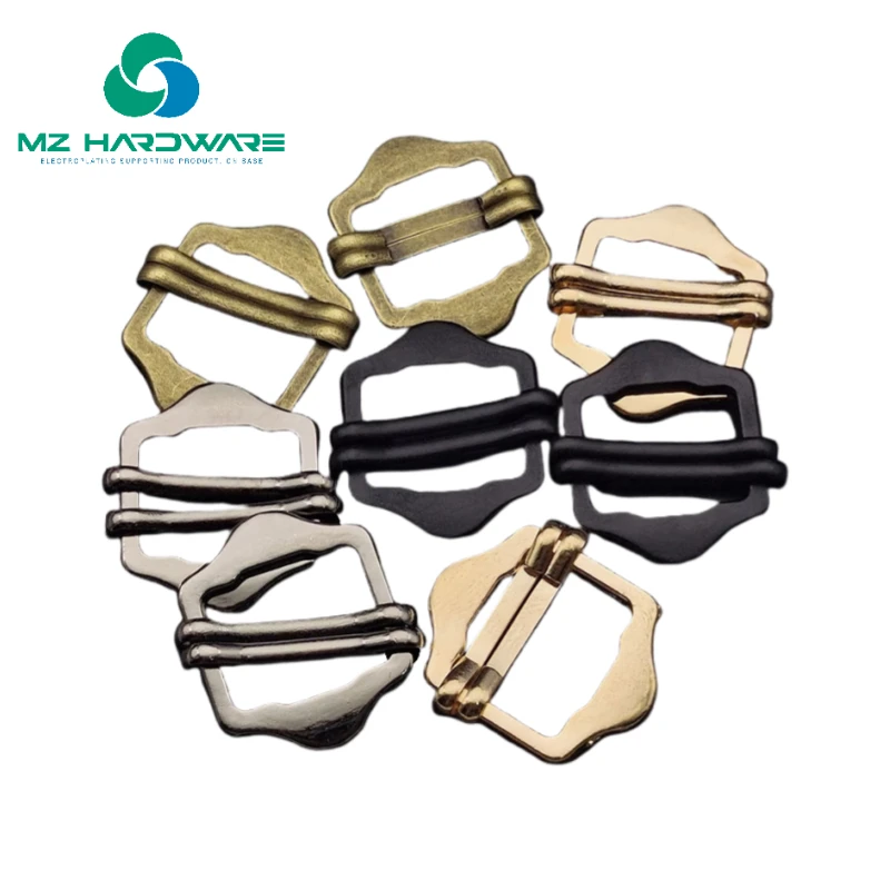 

MZhardware 2PCS Hexagonal Belt Buckles-1.2inch Adjustable Smooth Metal Slide Buckles for Vest Strap Replacement Tri-Glide Clip