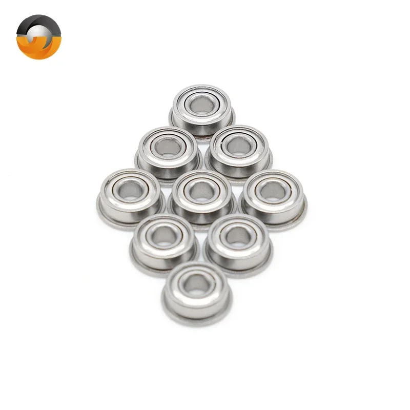 10PCS MF104ZZ 4x10x4 mm ABEC-7 LF1040ZZ Flanged Flange Ball Bearing