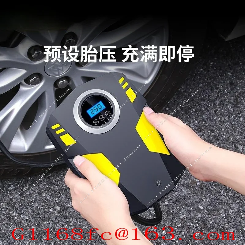 Portable Car Tire Pump, 12V Electric High-pressure Air Filling with Tire Pressure Measurement, Parts for Automobile