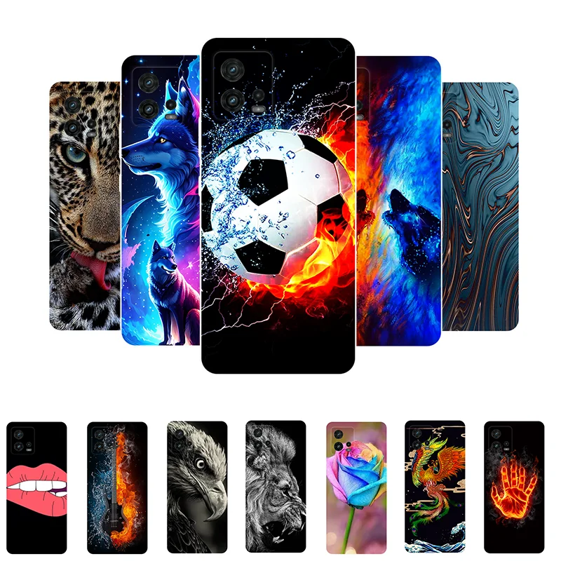 

For Motorola Moto G72 Case Football Soft Silicone Back Cases for Moto G 72 XT2255-1 Phone Cover MotoG72 etui Fundas